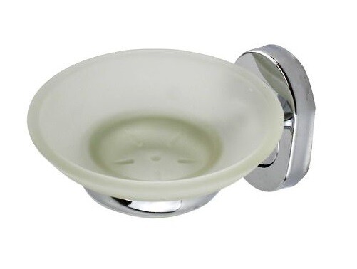 Porta Sapone Con Piattino Vetro Satinato Parete Bagno 69185 dfh