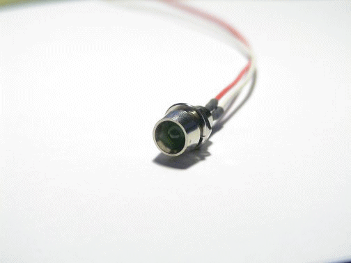 Lot of 20 Brand New 5mm Green Leds with Chrome Metal Bezel POWER ON INDICATOR