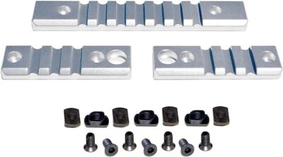 3 pcs Key Mod Rail Section With sling swivel hole, 1pcs 7 slots, 2 pcs 3 slots
