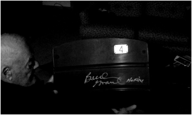 Metropolitan Met Stadium seat back #4 Bud Grant signed Minnesota Vikings Twins