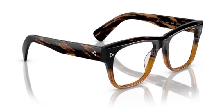 Pre-owned Oliver Peoples 0ov5524u 1001 8108 Havana Soft Square 52mm Men's Eyeglasses In Clear