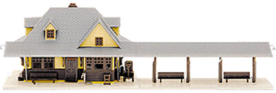 Atlas N Scale Model Railroad Building Kit Passenger Train Station