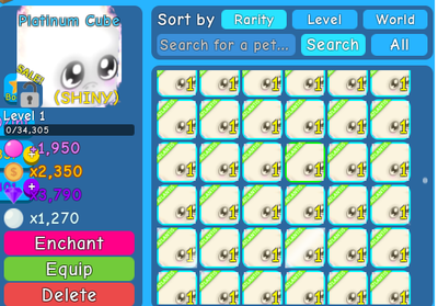 Roblox Bubble Gum Simulator Shiny Platinum Cube Legendary - details about roblox robloxian life clothing store billboard guy with code plus 11 bonus codes