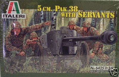 Italeri 1/35 5 CM Pak 38 Field Gun With Crew Figures 6425