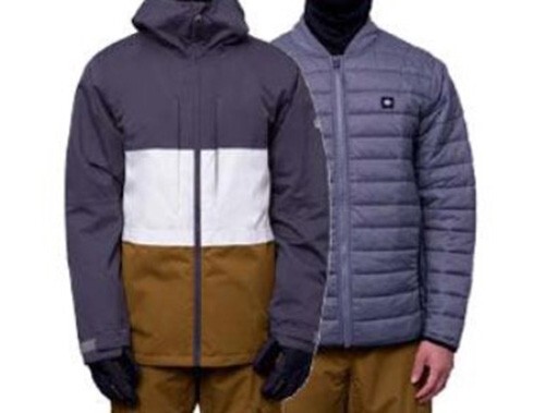 Pre-owned 686 Smarty 3 In 1 Form Jacket (l) Charcoal Colorblock M2w112-chcb In Gray