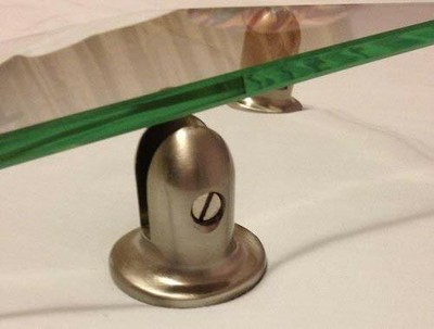 Glass Corner Shelf Shower Tempered Bath Room Small Decor Rack Shampoo Wall Mount