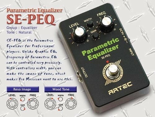 ARTEC Effect Pedal - Parametric Equalizer SE-PEQ with True Bypass