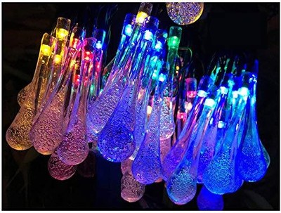 20 Feet 30 Led Water Drop Solar Fairy Waterproof Light