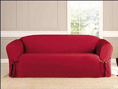 NEW KASHI MICROSUEDE SLIPCOVER SOFA LOVESEAT CHAIR FURNITURE COUCH COVER RUBY