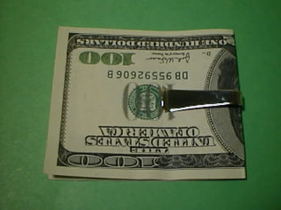 Money Clip 14K Solid Yellow Gold $ Dollar $ Sign design Clip