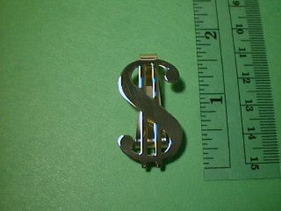 Money Clip 14K Solid Yellow Gold $ Dollar $ Sign design Clip