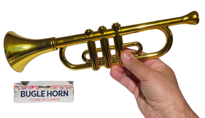 Squeaker BUGLE HORN TOY 13” Plastic Noisemaker Prop Funny Sound Clown Trumpet
