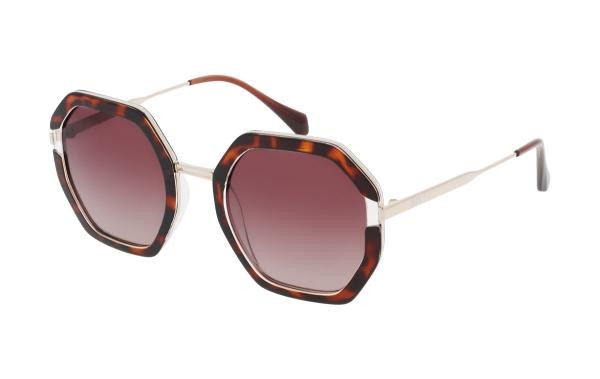 HIS HPS68102 2 Lunettes de Soleil Femme Métal Géométrique La Havane
