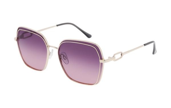 HIS HPS64105 2 Women's Metal Square Gold Sunglasses