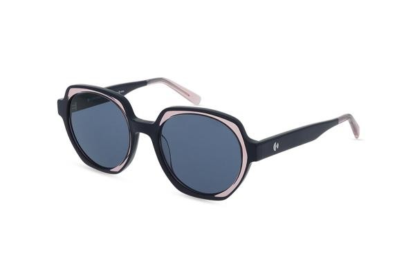 Kioto Nakamura KNSP102 4 lunettes de soleil pour femmes en plastique rond bleu