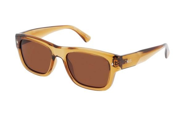 HIS HPS68118 1 lunettes de soleil pour femmes en plastique ovale marron
