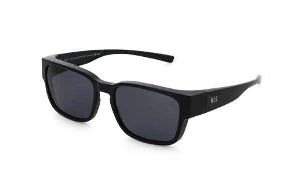 HIS POL HPS49103 1 lunettes de soleil pour hommes en plastique ovale noir