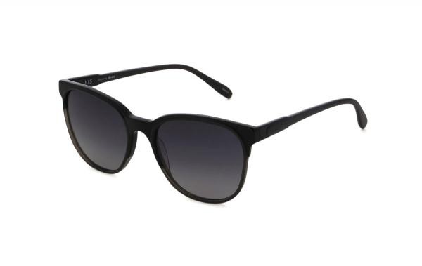HIS HS508 1 lunettes de soleil pour femmes en plastique ovale noir