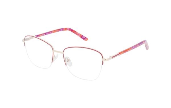 Lunettes pour femmes Vienna Design UN915 02 métal ovale rouge