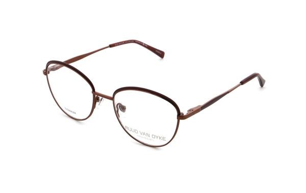 Ruud van Dyke 1389T 1 Damen Brille Titan Oval Rot