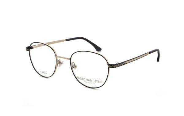 Ruud van Dyke 1453T 5 Herren Brille Titan Panto Schwarz