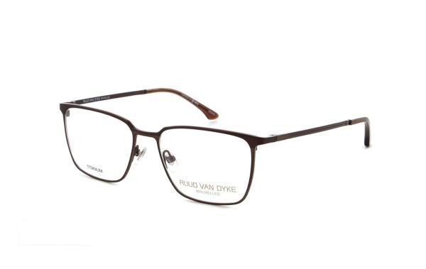 Ruud van Dyke 1441T 3 Herren Brille Titan Oval Braun