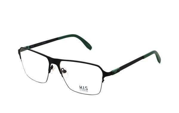 Occhiali da vista uomo HIS HT4302 004 metallo ovale nero
