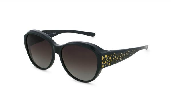 HIS POL HPS49100 3 lunettes de soleil pour femmes en plastique ovale noir
