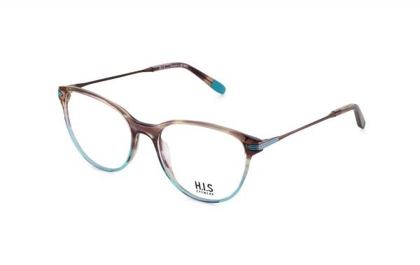 Occhiali da vista donna HIS HPL788 002 plastica farfalla marrone