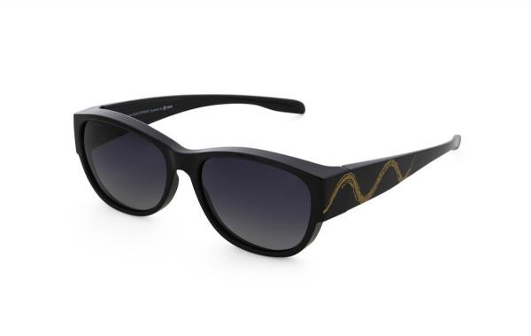 HIS POL HPS49101 1 lunettes de soleil pour femmes en plastique ovale noir