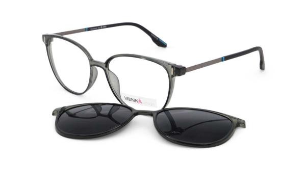 Vienna Design UN882 03 Damen Brille Kunststoff Rund Grau