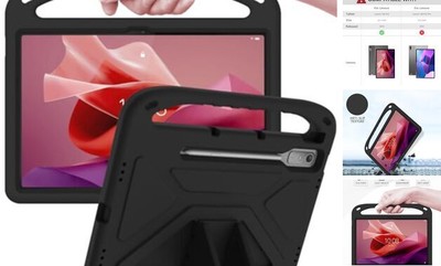  for Lenovo Tab P12 Case 12.7-inch 2023, Kids Case Cover with Shockproof Black
