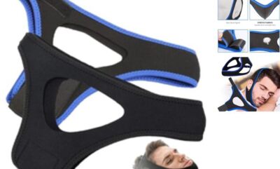 2PCS Airflow Jaw Strap, Adjustable Breathable Chin Strap Anti Snoring Devices 