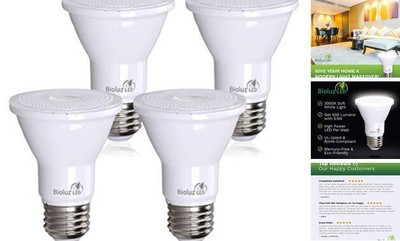 PAR20 LED Bulb 75W Replacement,  Spot 4 Count (Pack of 1) 3000K Soft White