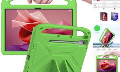  for Lenovo Tab P12 Case 12.7-inch 2023, Kids Case Cover with Shockproof Green