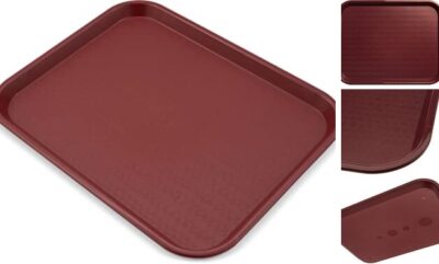  Cafe Plastic Fast Food Tray4'' x8'' 1 Burgundy