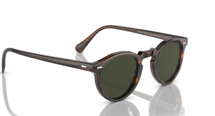 Pre-owned Oliver Peoples 0ov5217s Gregory Peck 1724p1 Tuscany Tortoise/g-15 47mmsunglasses In Gray