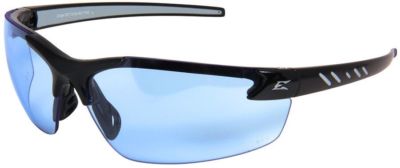 Sunglasses Black Frame Light Blue Lens Ansi Z87