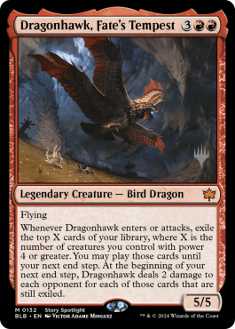 Magic MTG - Dragonhawk, Fate's Tempest - Bloomburrow Promos - MINT/NMINT - EN