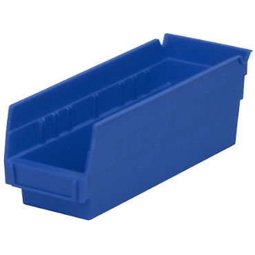 Akro-Mils 30120BLUE Shelf Bin - 4-1/8W x 11-5/8D x 4H Blue