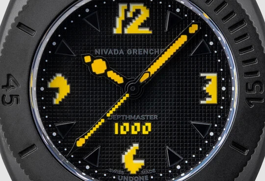 Pre-owned Undone Nivada Grenchen ×  Depthmaster Pixel Art Pac-man Soprod P024 Japan