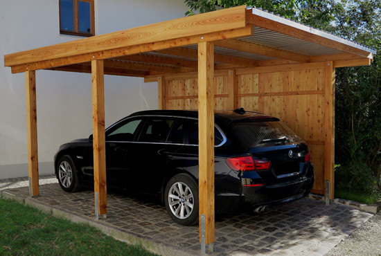 Carport Kiefer Breite 3m Tiefe Bis 9m Inkl