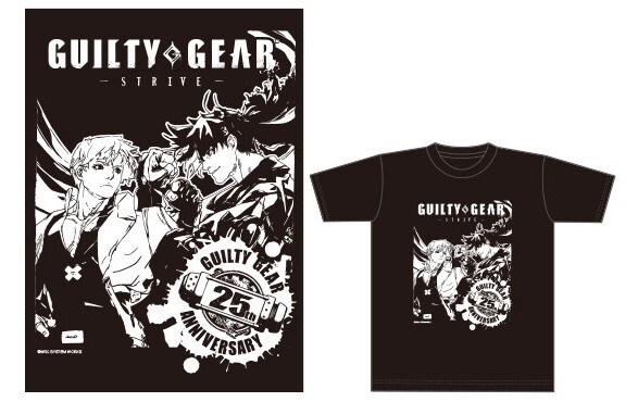 Guilty Gear Strive GG 25th Anniversary T-shirt L Size Black