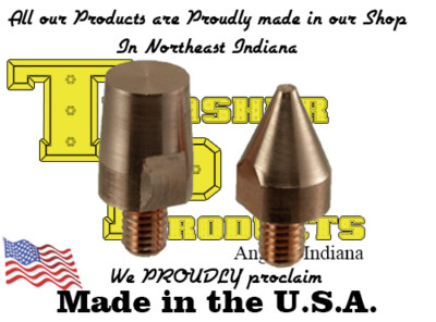 Chicago Electric Fit Spot Welding Tips -Flat Tip w/ 1/8'' Upper Contact Surface