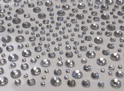 CraftbuddyUS 325 Clear Diamante Stick on Rhinestone Gems 4 Craft, Card  Wedding 