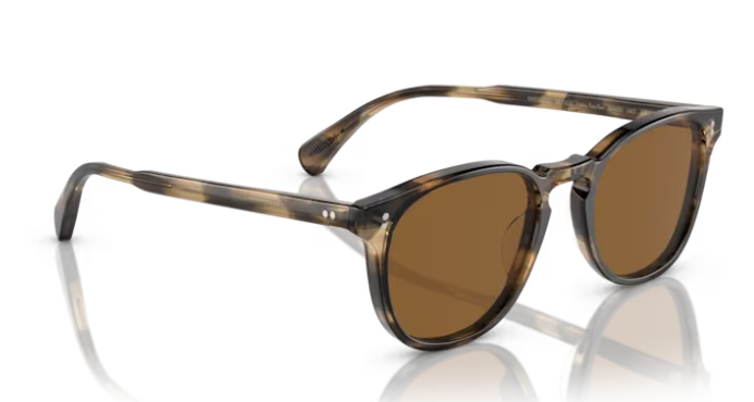 Pre-owned Oliver Peoples Ov5298su Finley 171353 Havana Brown Round Men's Sunglasses
