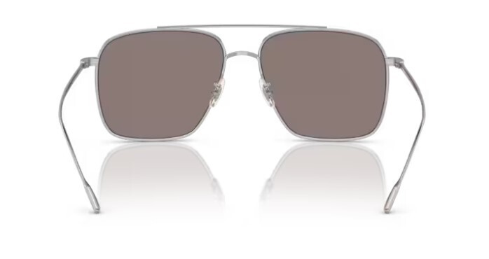 Pre-owned Oliver Peoples 0ov1320st Dresner 50365d Silver/chrome Taupe Unisex Sunglasses In Chrome Taupe Brown