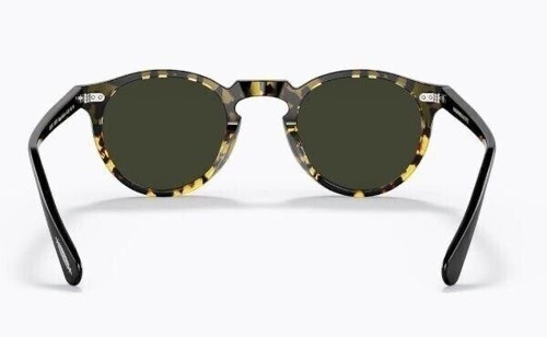 Pre-owned Oliver Peoples Gregory Peck Black Dark Shaded Tort Sunglasses Ov5217s 1178p1 In Green