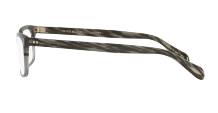 Pre-owned Oliver Peoples 0ov5102 Denison 1124 Matte Storm Rectangle Men's Eyeglasses In Clear