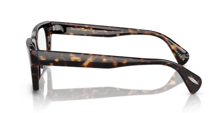 Pre-owned Oliver Peoples Ov5332u 1009 Havana 54mm Men's Square Eyeglasses In Clear
